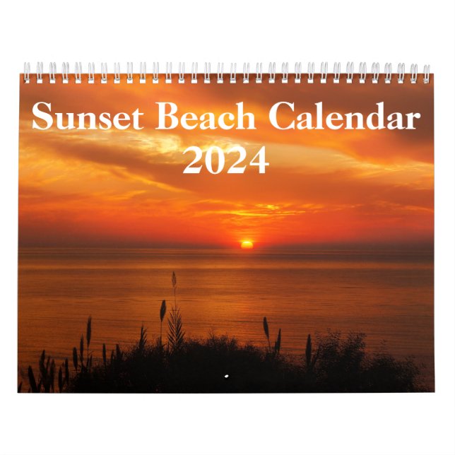 Calendario Fotos de playa en Sunset 2024 (Tapa)