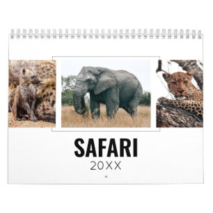Calendario Fotos de Safari de Animales Salvajes Africanos Los