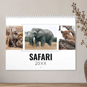 Calendario Fotos de Safari de Animales Salvajes Africanos Los