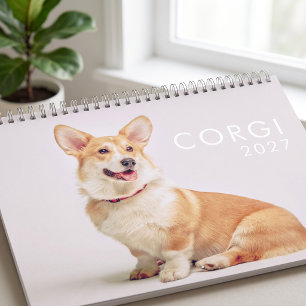 Calendario Fotos Divertidas de Perros Corgi Lindos Modernos