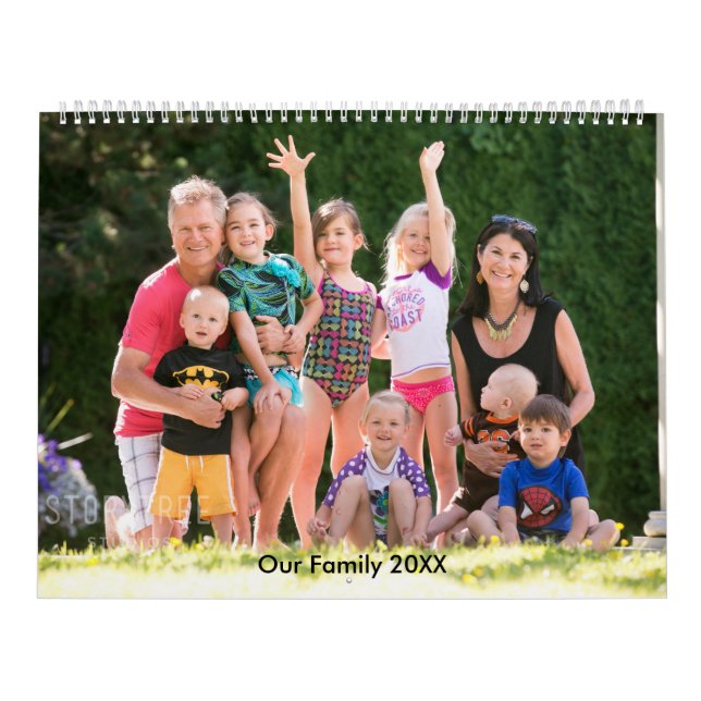 Calendario Fotos familiares personalizan vacaciones en Person (Tapa)