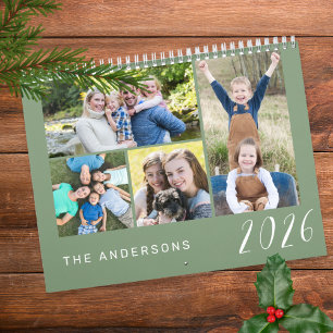 Calendario Fotos familiares simples y Minimalistas 2026