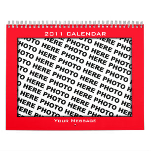 Calendario Fotos Insertar marco de color de plantilla de cale