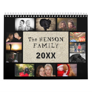 Calendario Fotos Mensuales de Familia Rústica Año 2027