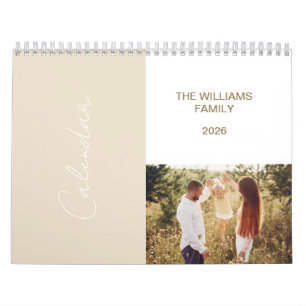 Calendario Fotos minimalistas de la familia Beige