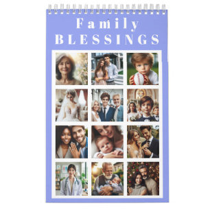 Calendario Fotos personalizadas de bendiciones familiares dur