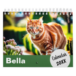 Calendario Fotos personalizadas de gato Mascota año crear el