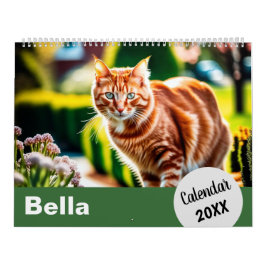 Calendario Fotos personalizadas de gato Mascota año crear el 