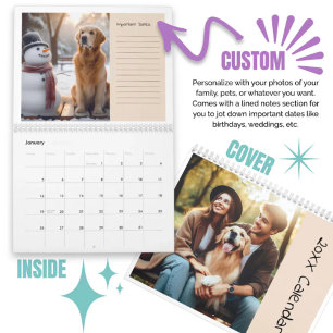 Calendario Fotos Personalizadas Familia Mascotas Con Notas Ra