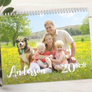 Calendario Fotos personalizadas sencillas de la familia moder