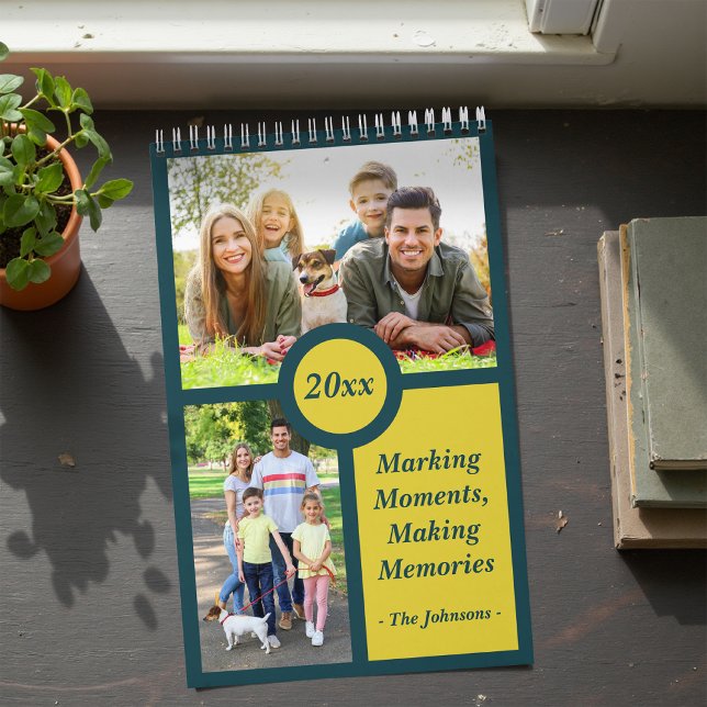 Calendario Fotos y texto de la moderna familia de Personaliza (Subido por el creador)