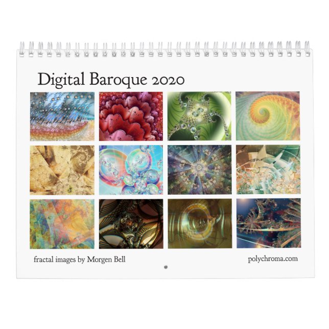 Calendario fractal digital barroco 2020 (Reverso)