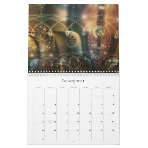 Calendario fractal digital barroco 2021