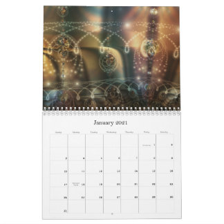 Calendario fractal digital barroco 2021