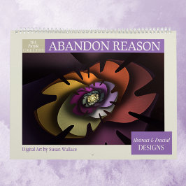 Calendario Fractales abstractos de colección púrpura 2026