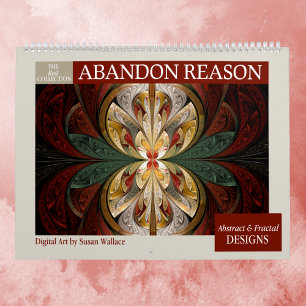 Calendario Fractales abstractos de colección roja 2026