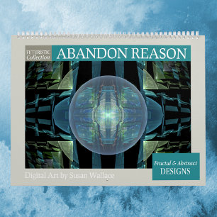 Calendario Fractales abstractos futuristas 2026