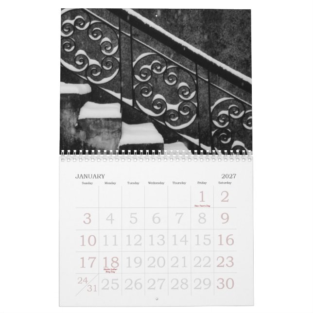 Calendario fragmentos de Portland (Jan 2027)