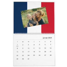 Calendario Francia | Añadir tu foto bandera francesa 2026