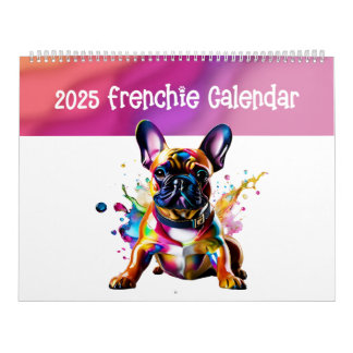 Calendario "Frenchie" del Bulldog francés de 2025