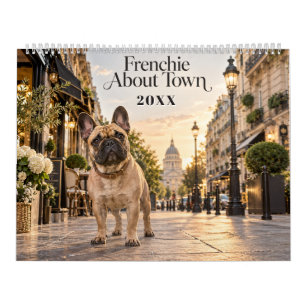 Calendario Frenchie por la Ciudad Vida Urbana