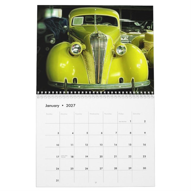 Calendario fresco de los coches 2015 (Jan 2027)