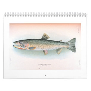 Calendario fresco y de los peces de agua salada