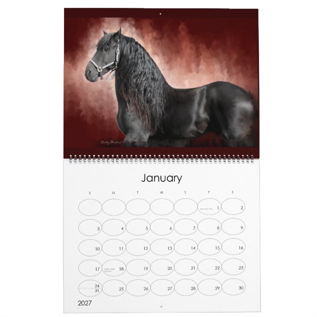 Calendario Frisio y caballo 2015 (Jan 2027)