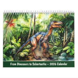 Calendario From Dinosaurs to Sabertooths – 2026 Calendar