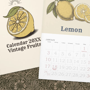 Calendario Frutas de huerta vintage