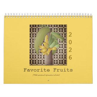 Calendario Frutas Favoritas (Con información nutricional)