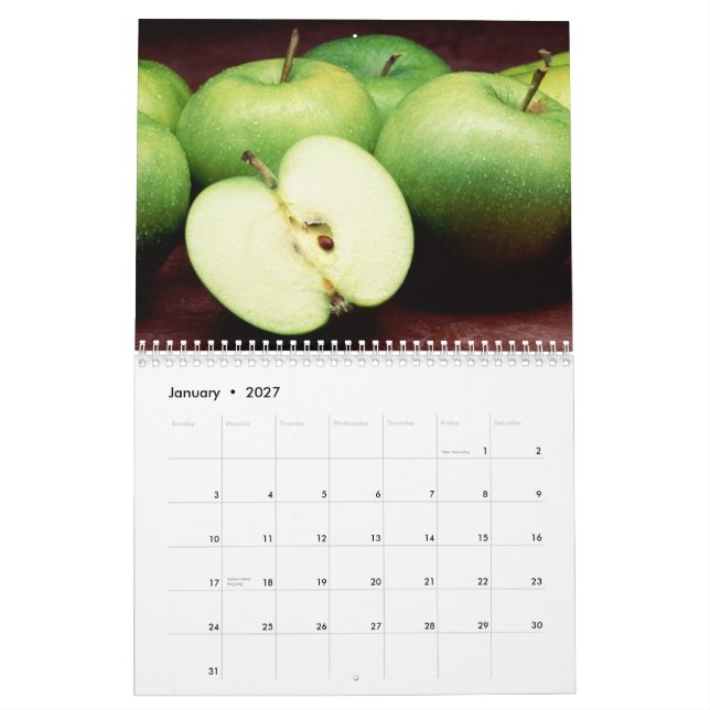 Calendario Frutas frescas (Jan 2027)