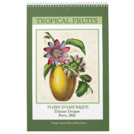 Calendario Frutas tropicales botánicas vintage 2026