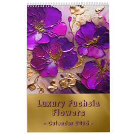 Calendario Fuchsia Floral 2025 de lujo