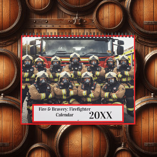 Calendario Fuego y valentía: Bombero 20XX