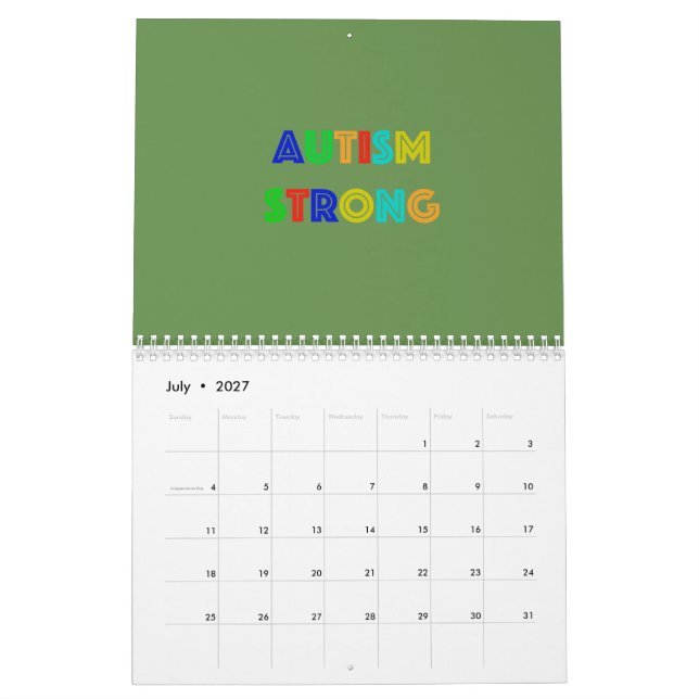 Calendario fuerte del autismo (Jul 2027)