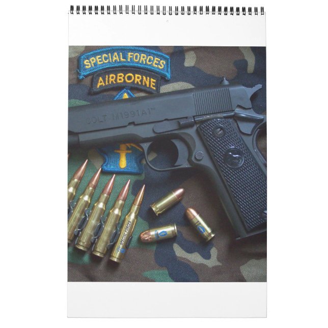 Calendario Fuerzas Especiales Berets Verdes SF SFG LRRP LRPS  (Reverso)