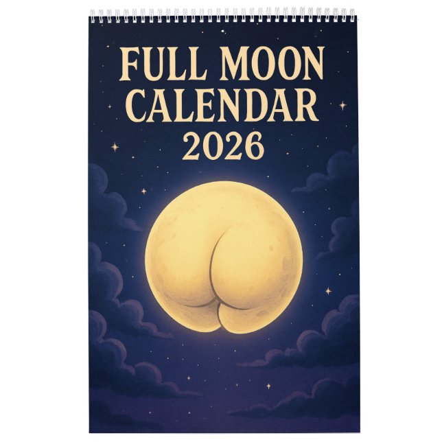 Calendario Full Moon Animals 2026 Funny Wall Calendar (Tapa)