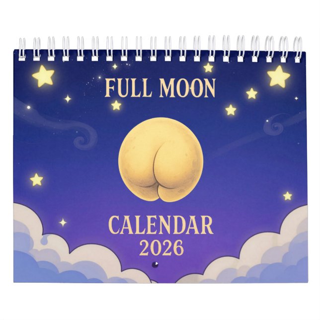 Calendario Full Moon Animals 2026 Funny Wall Calendar (Tapa)