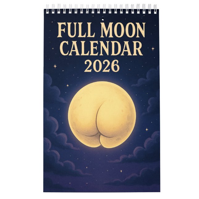 Calendario Full Moon Animals 2026 Funny Wall Calendar (Tapa)