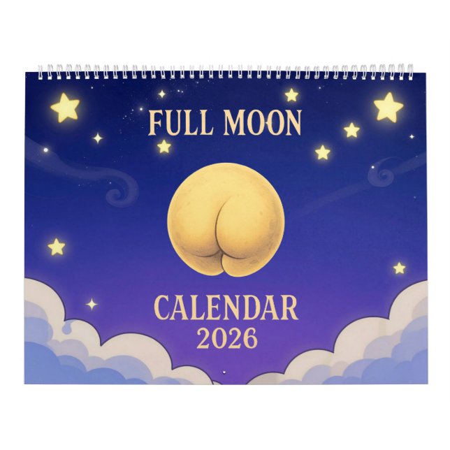 Calendario Full Moon Animals 2026 Funny Wall Calendar (Tapa)