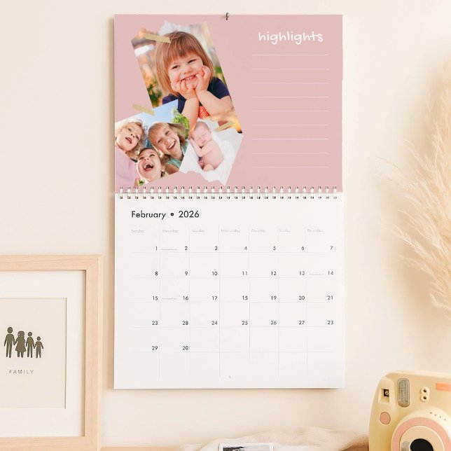 Calendario Fun Family Photo Collage Scrapbook Memory Journal (Subido por el creador)