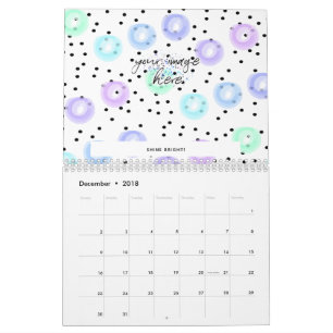 Calendario Funfetti color agua