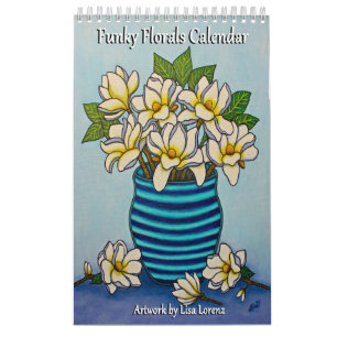 Calendario Funky Florals Single Pg Calendar de Lisa Lorenz
