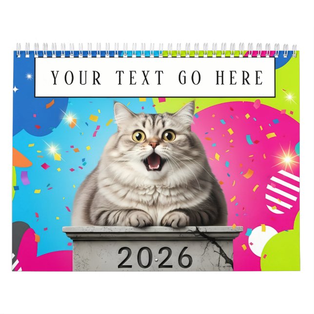 Calendario Funny Cat Meme Calendar 2026 (Tapa)