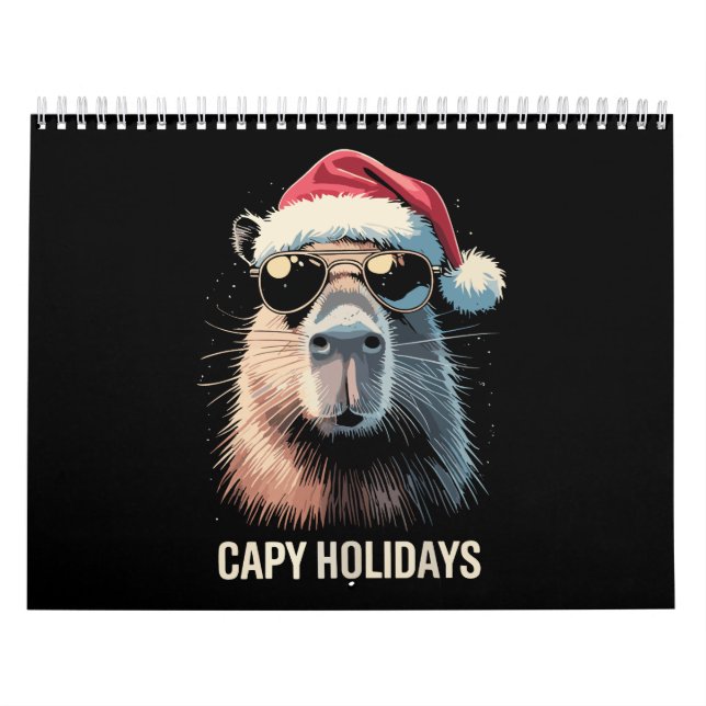 Calendario Funny Christmas Capy Holidays Xmas Capybara  (Tapa)
