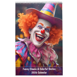 Calendario Funny Clowns & Colorful Smiles 2026 Calendar