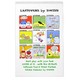 Calendario Funny Laftovers Personalizados de comida de 18 mes