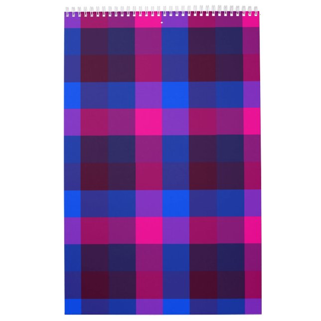 Calendario Fusión de mosaico de neón (Tapa)