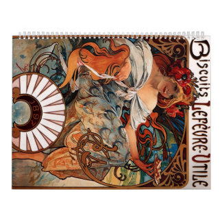 Calendario Galletas Lefevre Utile - Alfonso Mucha